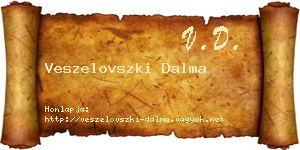 Veszelovszki Dalma névjegykártya